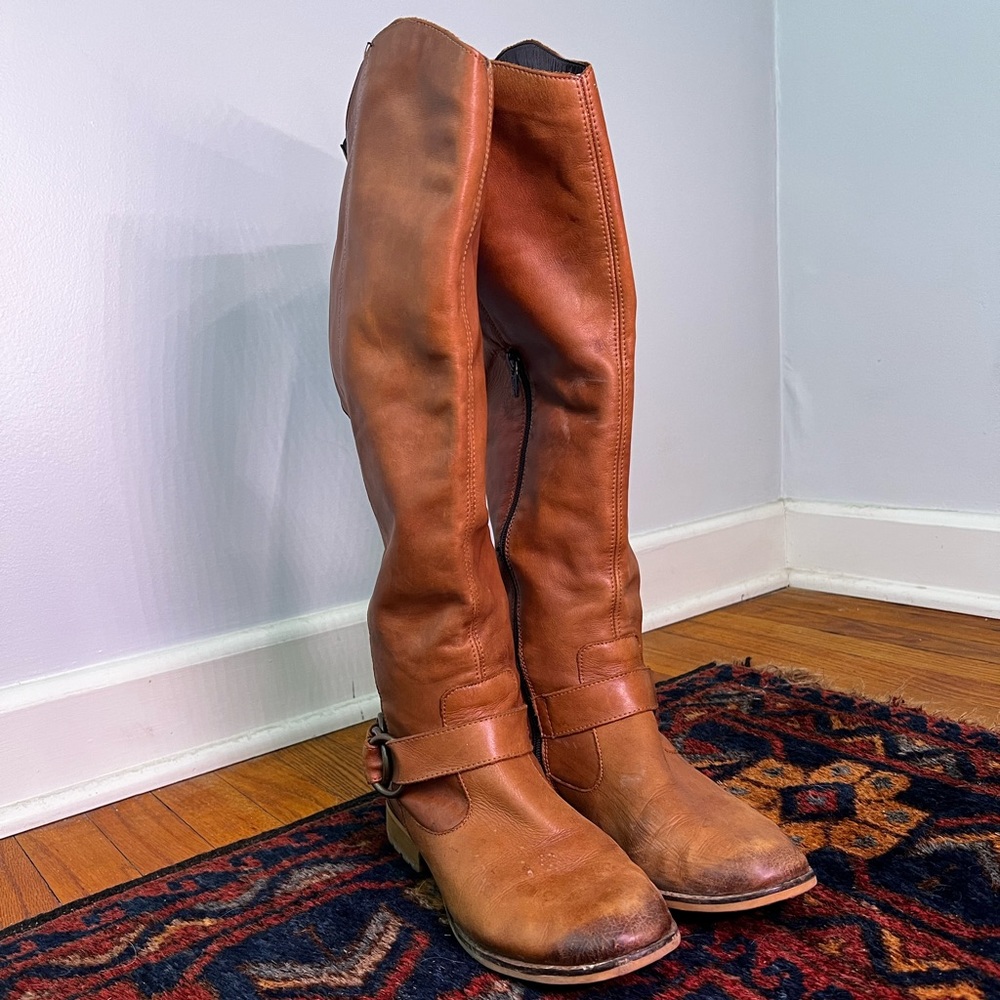 Remonte Dorndorf- Ladies- tan leather long legged riding boots